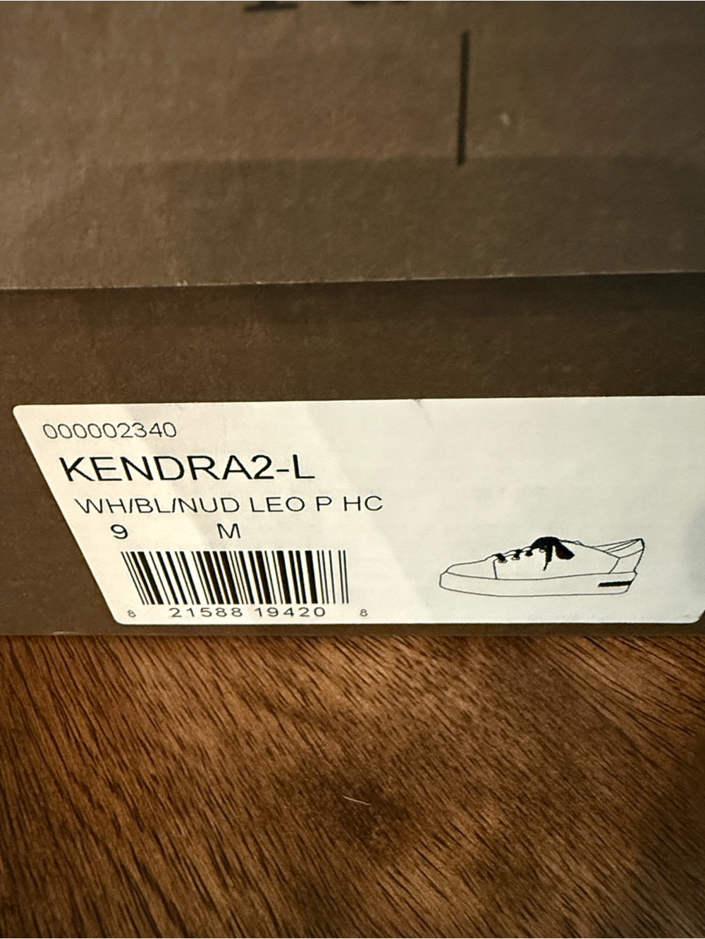 Paolo Black and White Leopard Print Sneakers - Picture 8 of 8
